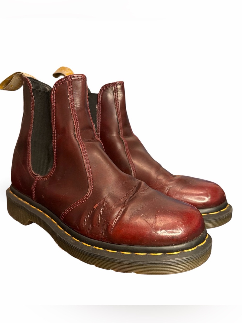 Dr. Martens Vegan Chelsea Oxblood Boots Size UK 7 M8 W9